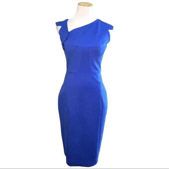 G.I.L.I. Cobalt Ponte Zipper Dress 2 - Picture 2 of 8